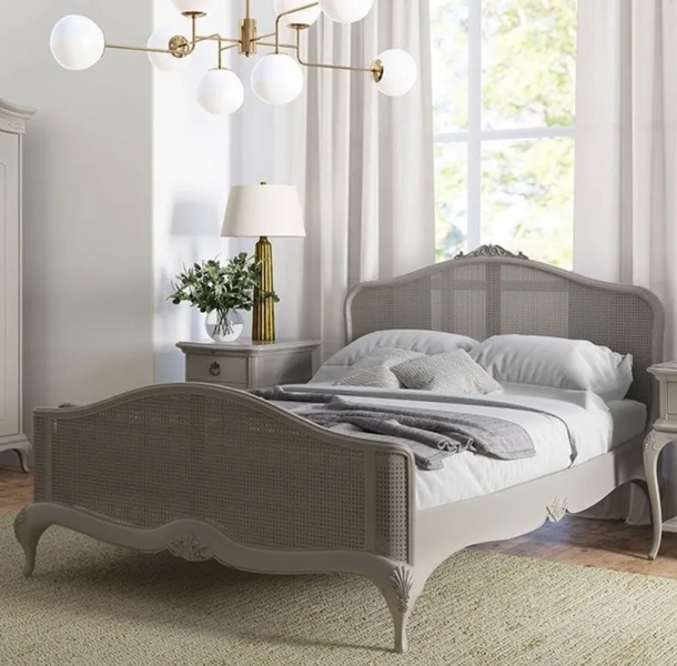 Willis & Gambier Ivory Rattan Bed Frame